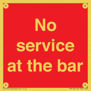 No service at the bar